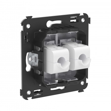 DKC Avanti Компьютерная розетка RJ-45 без шторки в стену, кат.5е двойная, Закаленная сталь