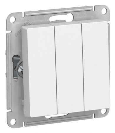 Systeme Electric AtlasDesign Лотос Выключатель 3-клавишный, сх.1+1+1, 10АХ, механизм