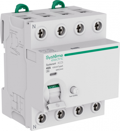 Systeme Electric Systeme9 Выключатель дифференциального тока (ВДТ) 40A 4P 100мА Тип-A 400В