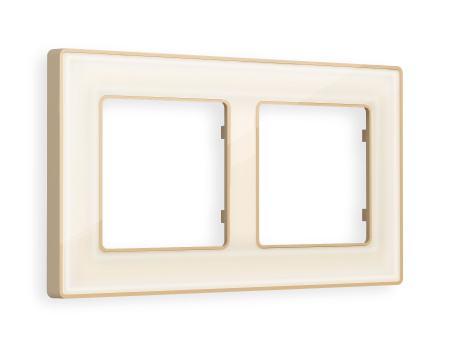 Рамка ALFA Arctic (Бежевый Стекло органическое/Шампань) 2-ая AF580342