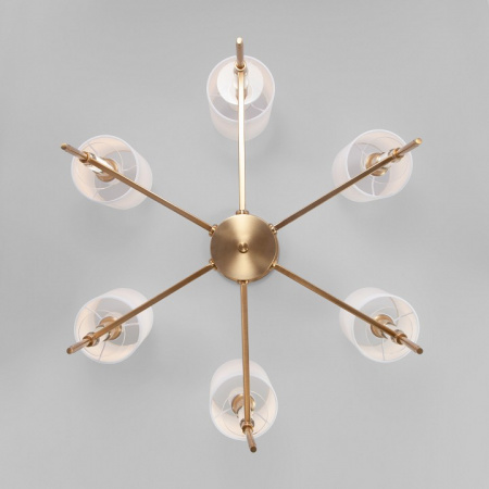 Потолочная люстра с абажурами 60132/6 латунь Eurosvet Brielle