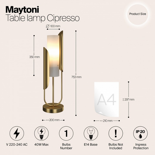 Настольный светильник Z014TL-01G Maytoni Сipresso