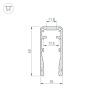 Профиль Arlight ALU-HANDRAIL-2000 FOR GLASS 17.5 015477