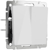 Выключатель двухклавишный проходной (белый акрил) W1122041