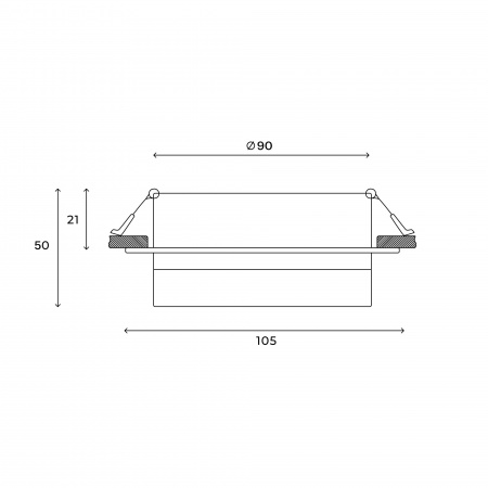 Встраиваемый светильник Nimbus HSBL_0130 IP20, 15Вт, GX53, белый