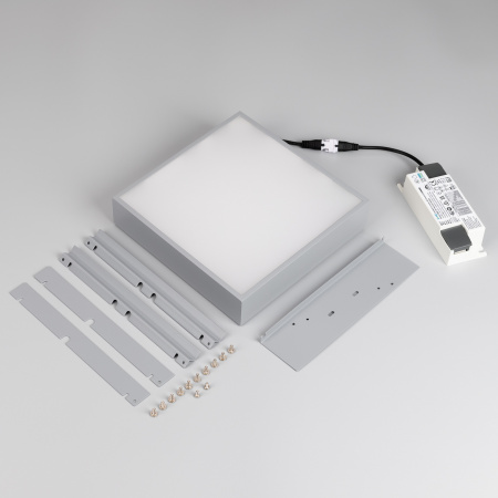 Arlight Светильник DL-GRIGLIATO-S190x190-24W Warm3000 (GR, 100 deg, 230) (IP40 Металл, 5 лет)