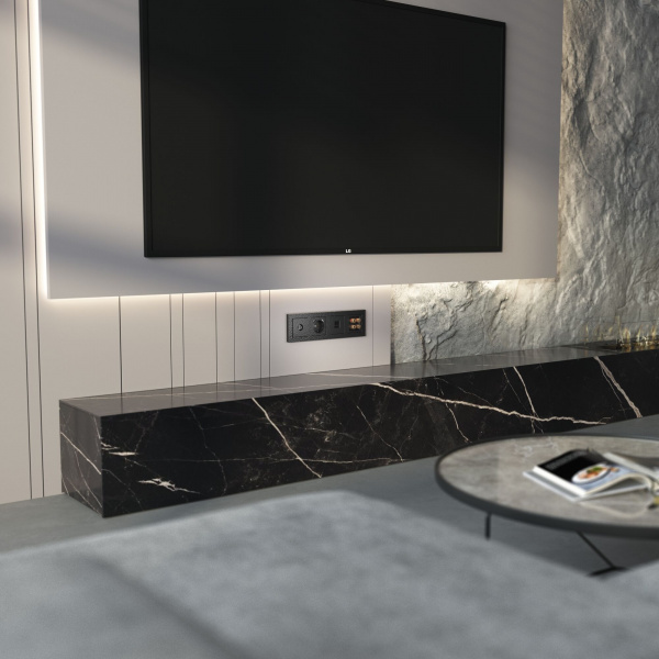 Акустическая розетка (Hammar черный) W1285008 Акустическая розетка (Hammar черный) W1285008