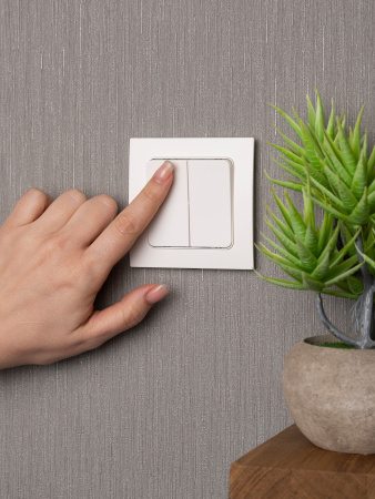 EKF PROxima Стокгольм Белый Выключатель 2-кл, 10А