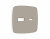 Лицевая панель OMEGA (Серо-бежевый матовый) для розетки 2USB A+C QUANT OP3710