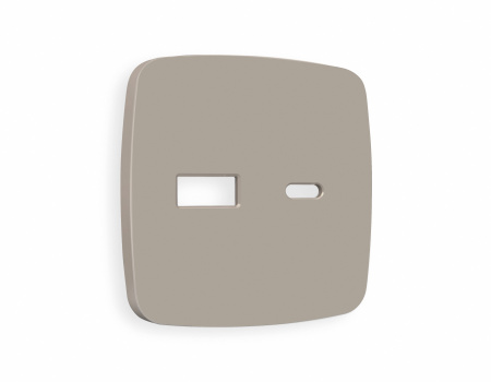 Лицевая панель OMEGA (Серо-бежевый матовый) для розетки 2USB A+C QUANT OP3710