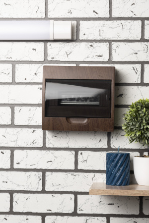 EKF PROxima Щит распределительный навесной ЩРН-П-10 темное дерево IP41