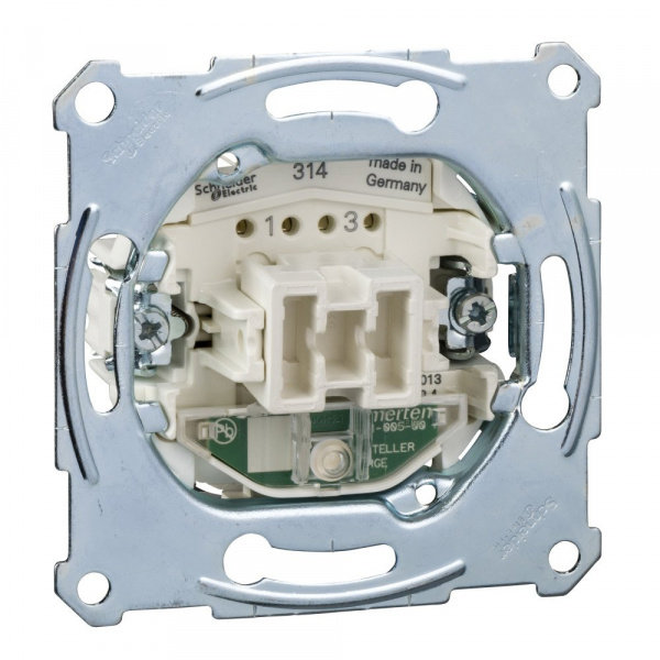 SE Merten Механизм выключателя 2-полюсного 1-клавишного с индикацией, 16 АХ, 250В