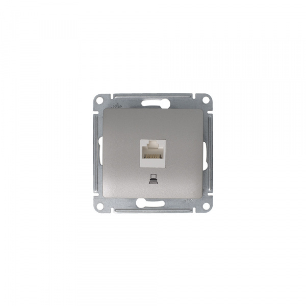 SE Glossa Платина Розетка компьютерная RJ45 кат.5E