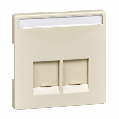 SE Merten SD Беж Накладка розетки ТЛФ/комп 2-ой прямой (термопласт)