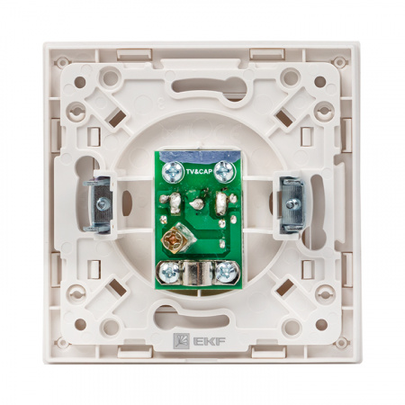 EKF PROxima Стокгольм Белый Розетка TV, 75Ом, 5-862МГц