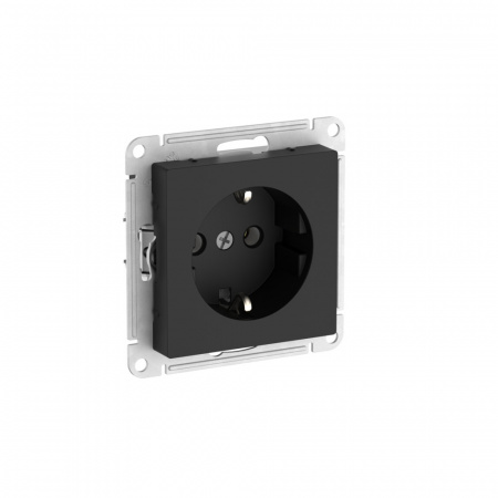 Systeme Electric AtlasDesign Карбон Розетка с заземлением, 16А, мех., быстрозажим. клем.
