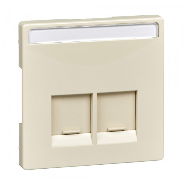 SE Merten SD Беж Накладка розетки ТЛФ/комп 2-ой прямой (термопласт)