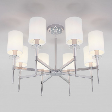Потолочная люстра с абажурами 60132/8 хром Eurosvet Brielle