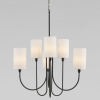 Подвесная люстра с тканевыми абажурами 60164/6 черный Eurosvet Abbey