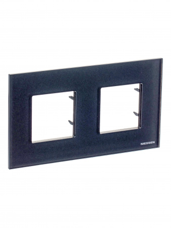 ABB NIE Zenit Стекло графит Рамка 2-я 2+2 мод