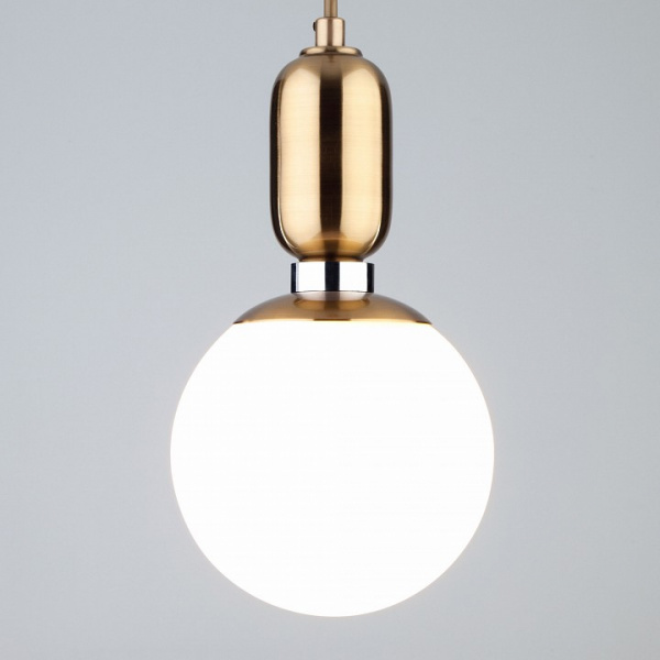 Подвесной светильник с плафоном 50151/1 латунь Eurosvet Bubble