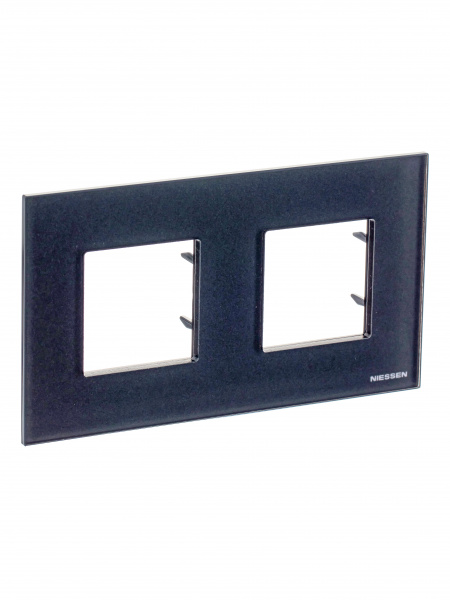 ABB NIE Zenit Стекло графит Рамка 2-я 2+2 мод