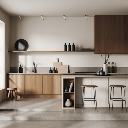 DK2517-WB Поворотный встраиваемый светильник SPACE со светодиодом H138mm d23mm 220V 8W 38° 4000К IP20 белый/черный алюминий