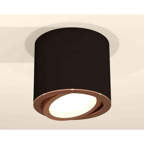 Комплект накладного светильника Ambrella light Techno Spot XS7402004 SBK/PPG черный песок/золото розовое полированное (C7402, N7005)