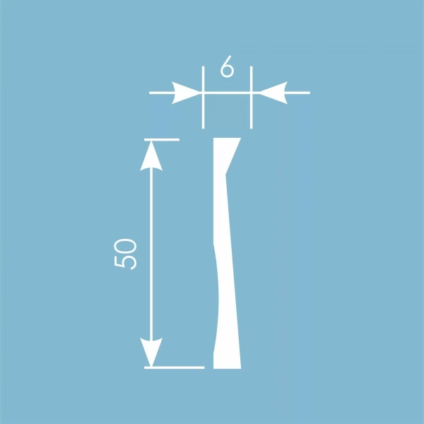 Молдинг MX048, 50х6, 2000мм, Экополимер/33