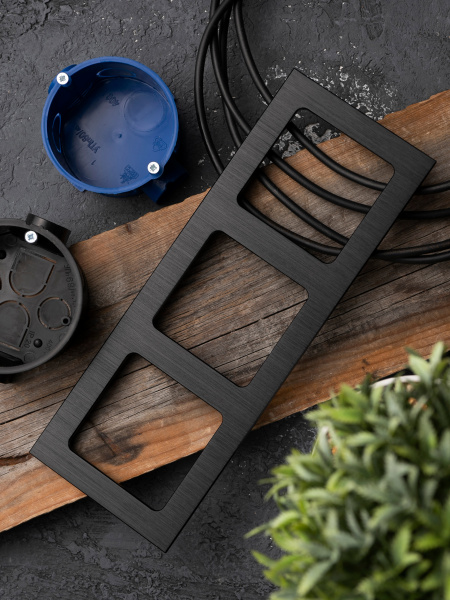 EKF PROxima Стокгольм Черный Металл Рамка 3-ая