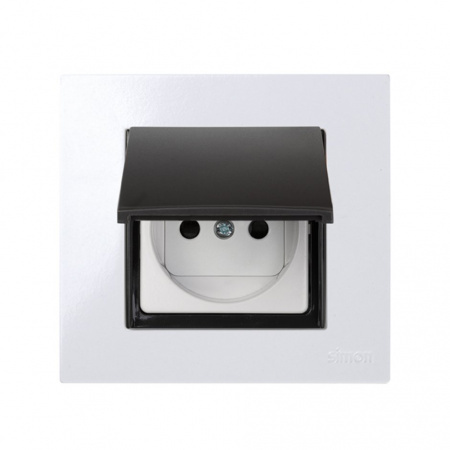 Simon 27 Play Графит Вставка декоративная с полупрозрачной откидной крышкой для рамок с вырезом под декор