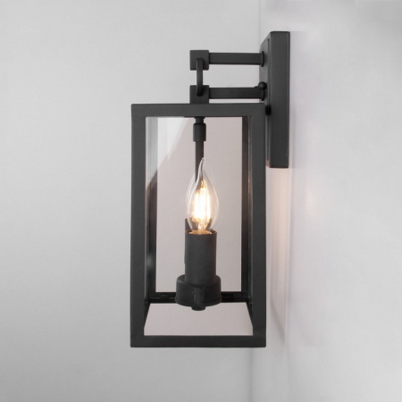Уличный настенный светильник Candle D 35150/D черный Elektrostandard Candle a058260