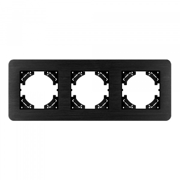 Arlight Рамка алюминиевая FRM-AKIRY-AL-3-BK (-)