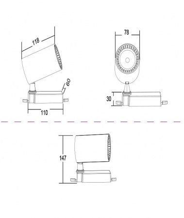 Трековый светильник TR029-3-10W4K-W Maytoni Vuoro