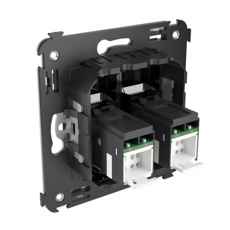 DKC Avanti Черный квадрат Компьютерная розетка RJ-45 двойная  категория 5e