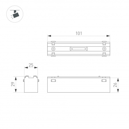 Светильник MAG-VIBE-LASER-L101-6W Day4000-MIX (BK, 24 deg, 48V, TUYA Zigbee) (Arlight, IP20 Металл, 5 лет)