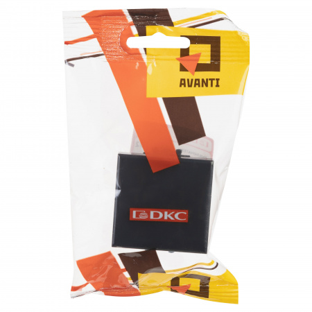 DKC Avanti Черный квадрат Выключатель 16A 2 модуля