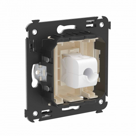 DKC Avanti Компьютерная розетка RJ-45 без шторки в стену, кат.6А одинарная, Ванильная дымка