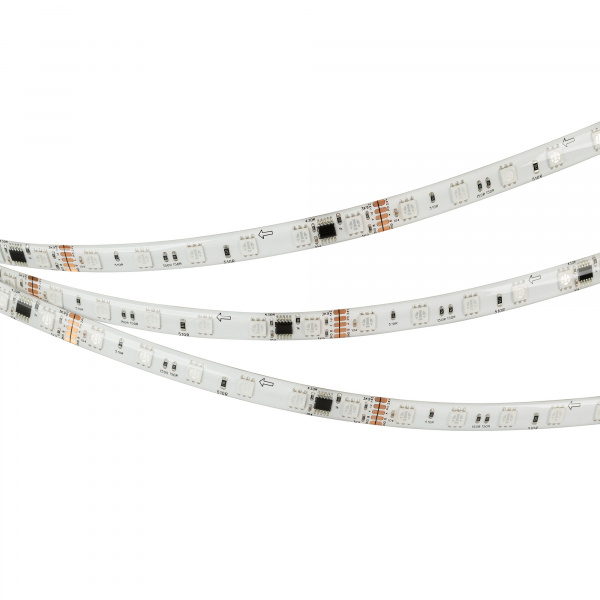 Arlight Лента герметичная DMX-SE-B60-10mm 24V RGB-PX6 (14 W/m, IP65, 5060, 5m) (бегущий огонь)