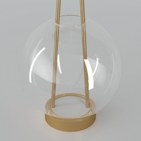 Настольный светодиодный светильник со стеклянным плафоном 80507/1 латунь Eurosvet Frasco