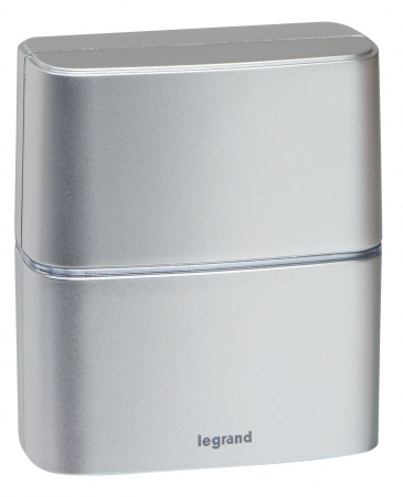 Legrand Звонок беспроводной - комплект "Премиум" - 30 рингтонов - дальность 200 м - цвет алюминий
