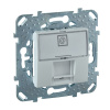 Schneider Electric Unica Белый Розетка комп(RJ45) 1-ая кат.5е с полем для надписи