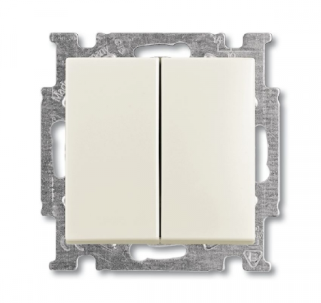 ABB BJB Basic 55 Шале (бел) Выключатель 2-х клавишный