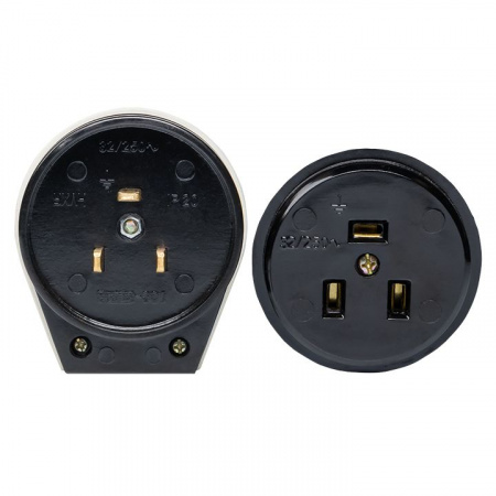 EKF PROxima Разъем РШ-ВШ 32А 250В 2P+PE (ОУ) карболитовый черный