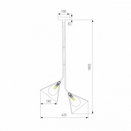 Подвесной светильник со стеклянными плафонами 70161/3 черный Eurosvet Enigma