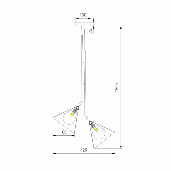 Подвесной светильник со стеклянными плафонами 70161/3 черный Eurosvet Enigma