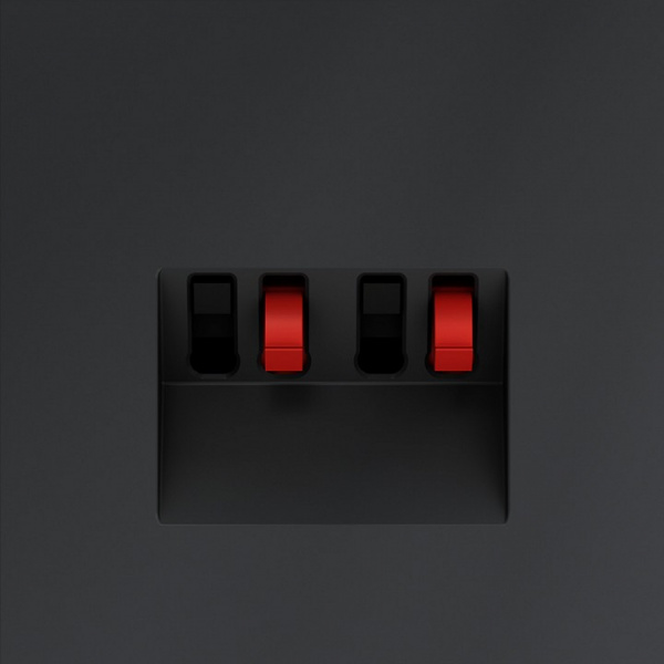 Розетка акустическая встраиваемая VOLTUM S70 4-местная, (графит) Розетка акустическая встраиваемая VOLTUM S70 4-местная, (графит)