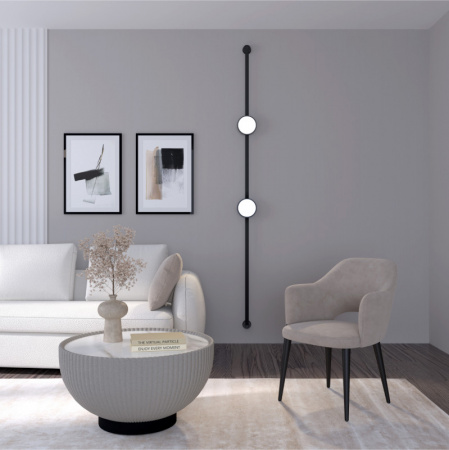 DK5566-BK Cветильник для трека-ремня Belty, серия Flow, со светодиодом, D168*H29.5мм, 48V DC, 10W, RA90, 120°, 4000K, IP20, черный, алюминий