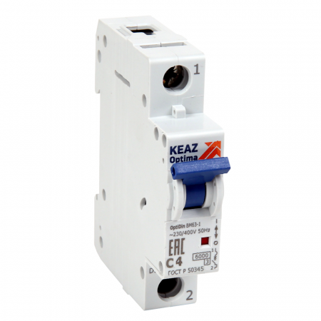 КЭАЗ OptiDin BM63 Автоматический выключатель 1P 63A B 6кА AC (BM63-1B63-УХЛ3)