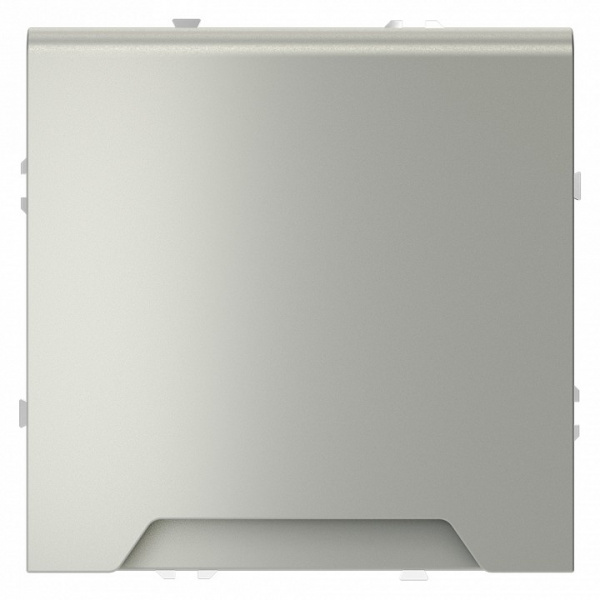 Розетка встраиваемая VOLTUM S70 с заземлением, защитными шторками и крышкой 16А, (сталь)